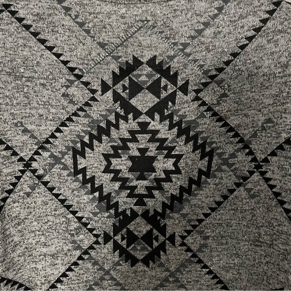 GRAY Southwestern Tex Mex themed cardigan duster sweater can be worn 2 ways, M. - Picture 15 of 15